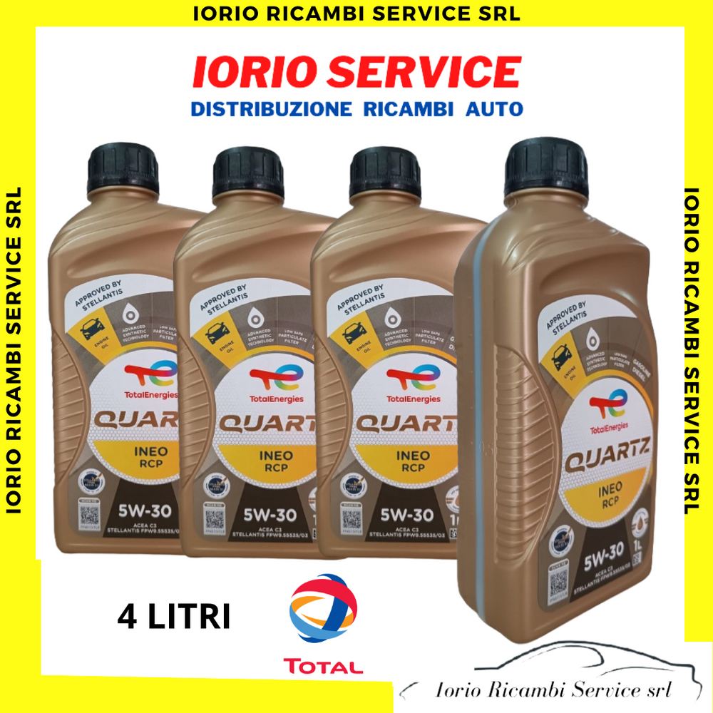 4 LT TOTAL QUARTZ INEO RCP OLIO MOTORE 5W30 ACEA C3 API SN PLUS - PFW 9.555.5/03