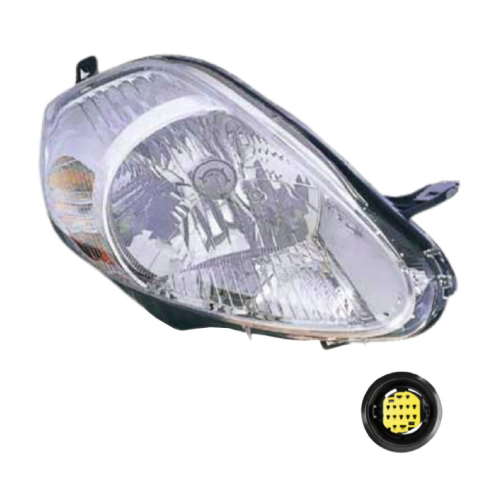 FARO ANT. DESTRO PASSEGGERO FIAT GRANDE PUNTO 2005 08 PROIETTORE FANALE H4 7PIN