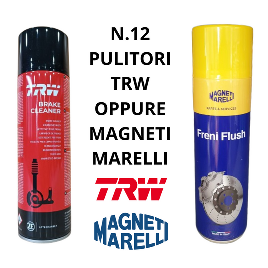 12 PULITORI TRW O MARELLI FRENI FRIZIONI MANUTENZIONE FRENI 500ML BRAKE CLEANER