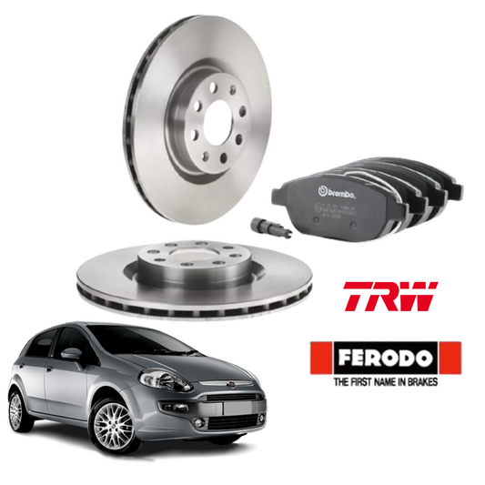 KIT DISCHI FRENO+ PASTIGLIE TRW FIAT GRANDE PUNTO EVO 1.3 1300 MULTIJET 90 95 CV