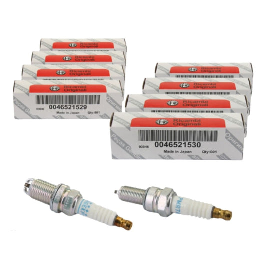 8 CANDELE ORIGINALI ALFA ROMEO 147 156 MOTORE TWIN SPARK 46521529 46521530
