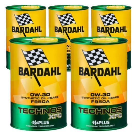 5 Litri OLIO MOTORE BARDAHL TECHNOS XFS F950A 0W30 Sintetico 100%