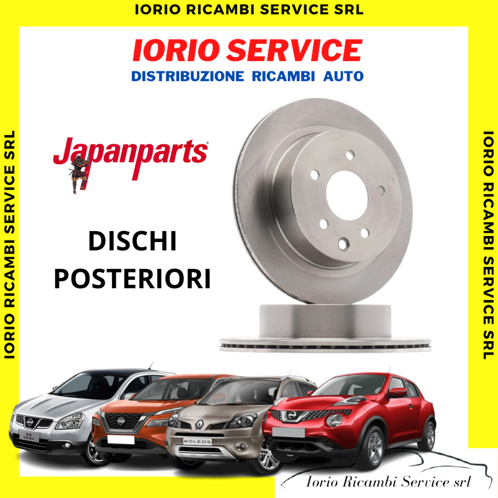 KIT DISCHI FRENO POSTERIORI VENTILATI X NISSAN QASHQAI  / XTRAIL /JUKE I/ KOLEOS