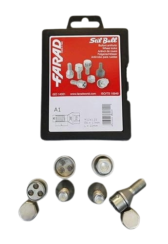 KIT 4 BULLONI ANTIFURTO AUTO per ALFA ROMEO GIULIETTA CERCHI IN LEGA FARAD