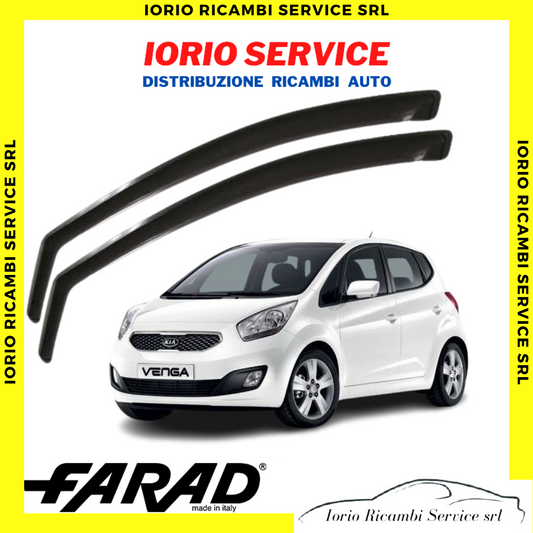 DEFLETTORI ARIA per KIA VENGA DAL 2010 5 PORTE FARAD fumè ANTITURBO ANTIVENTO