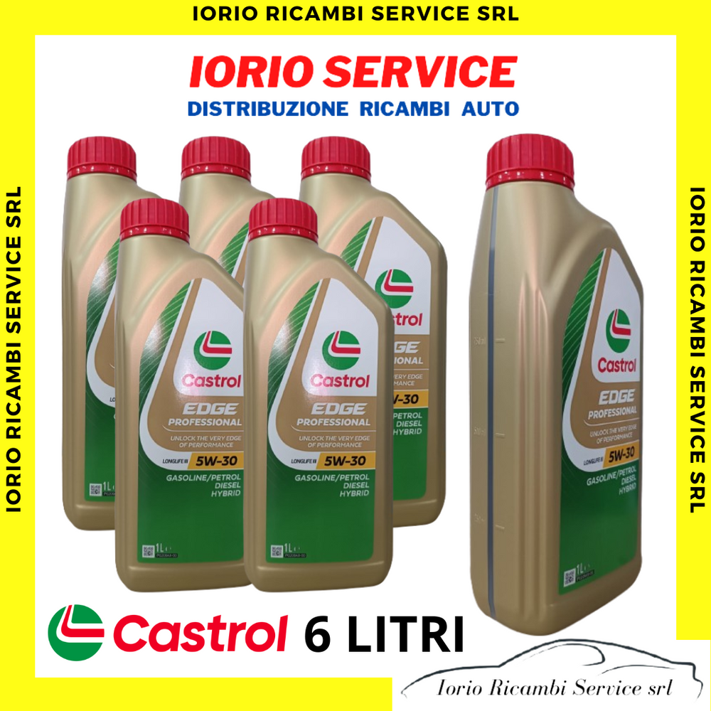 6 LITRI CASTROL 5W-30 EDGE PROFESSIONAL LONGLIFE III OLIO MOTORE VW 504/507/C30