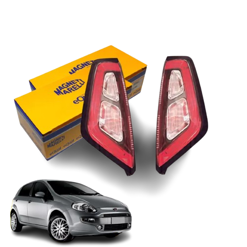 COPPIA FARI FIAT PUNTO EVO FANALI STOP POSTERIORI GRUPPO OTTICO BORDO INT. NERO