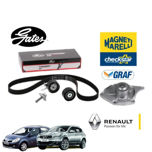 KIT DISTRIBUZIONE GATES + POMPA ACQUA CLIO MEGANE SCENIC QASHQAI MODUS 1.5 dCi