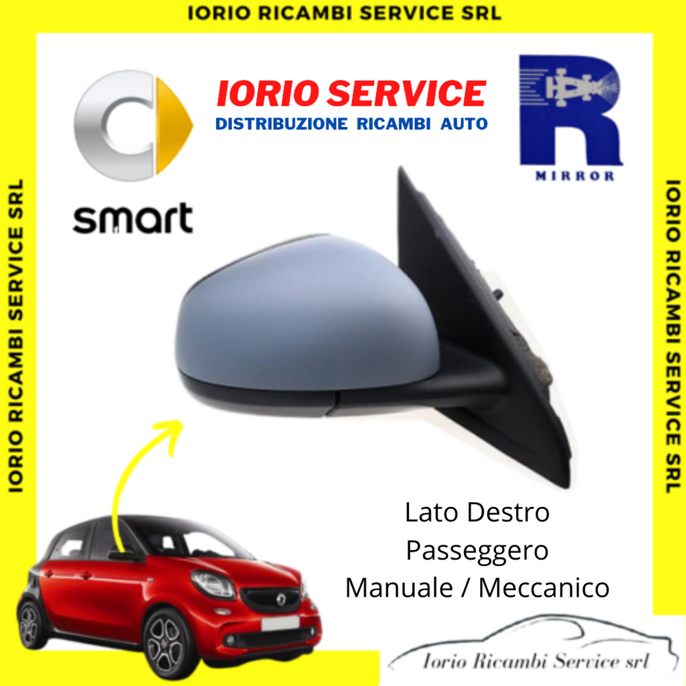 SPECCHIO RETROVISORE MANUALE DESTRO PRIMER DX SMART FORFOUR 453 TWINGO III  2014