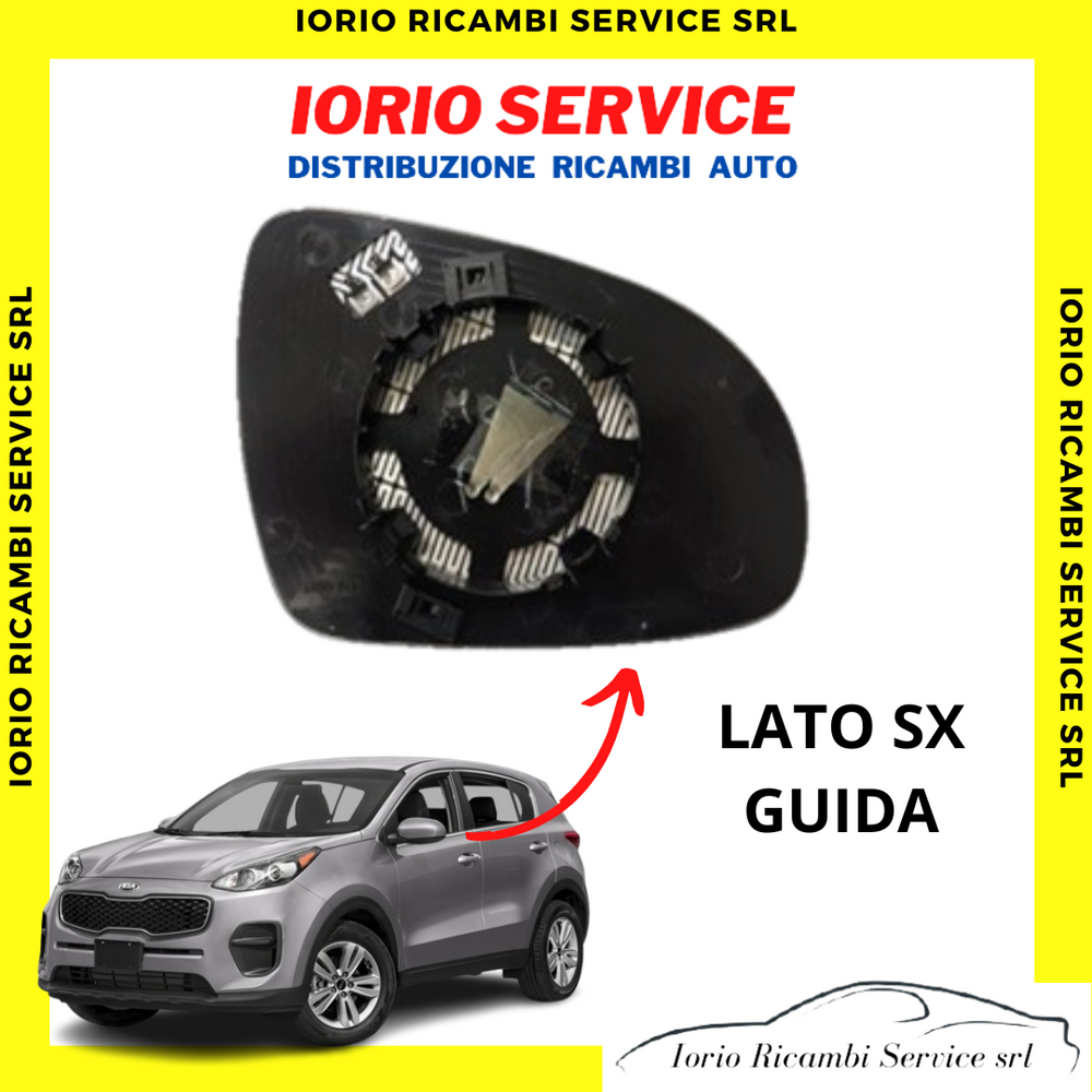 PIASTRA SPECCHIO ELETTRICO TERMICO SINISTRO KIA SPORTAGE 01/2016 - 08/2018