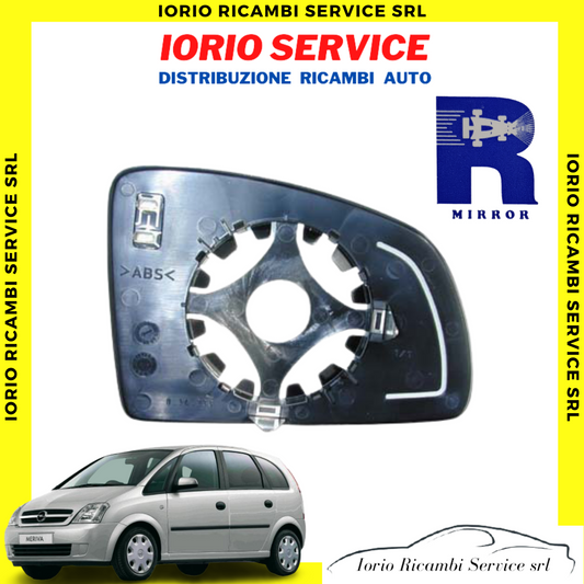 PIASTRA SPECCHIO TERMICO DESTRO OPEL MERIVA A 2003>10 VETRO SPECCHIETTO