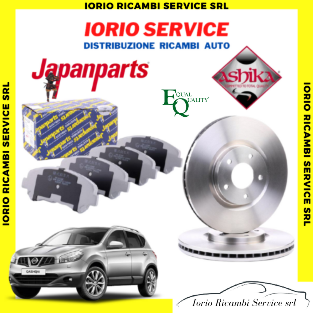 KIT DISCHI FRENO + PASTIGLIE ANTERIORI NISSAN QASHQAI 1A SERIE *DISCO 296 MM*
