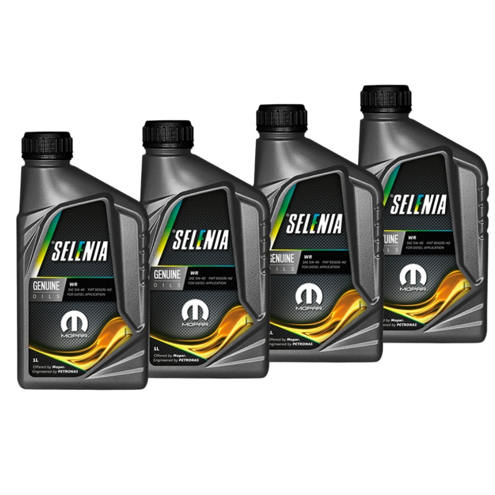 4 LITRI OLIO MOTORE SELENIA WR 5W40 A3/B4 FIAT 9.55535-N2 BENZINA DIESEL EURO 4