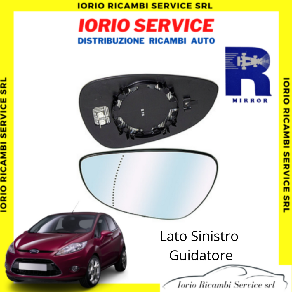 PIASTRA SPECCHIO ASFERICO TERMICO SINISTRO FORD FIESTA 2008>17 B-MAX VETRO