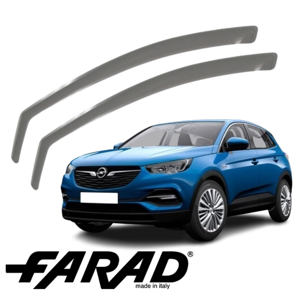 DEFLETTORI ARIA ANTERIORI PER OPEL GRANDLAND X FARAD fumè ANTITURBO ANTIVENTO