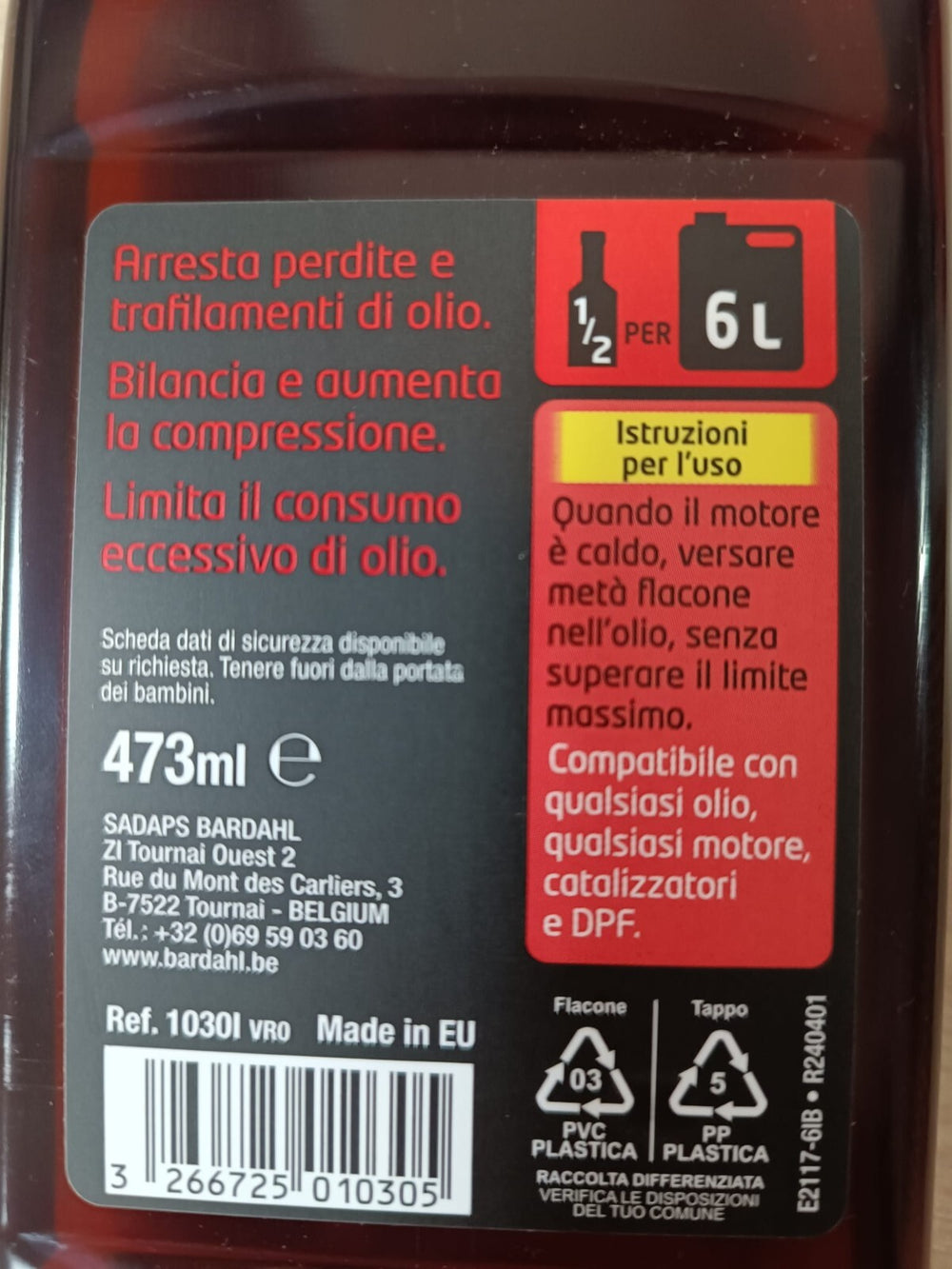 ADDITIVO BARDAHL MAXI COMPRESSION 168030 ARRESTO CONSUMI PERDITE OLIO + COMPRESS