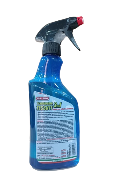 TRATTAMENTO RINNOVA PULISCE E SMACCHIA I TESSUTI AUTO MARCA MA-FRA 500ml