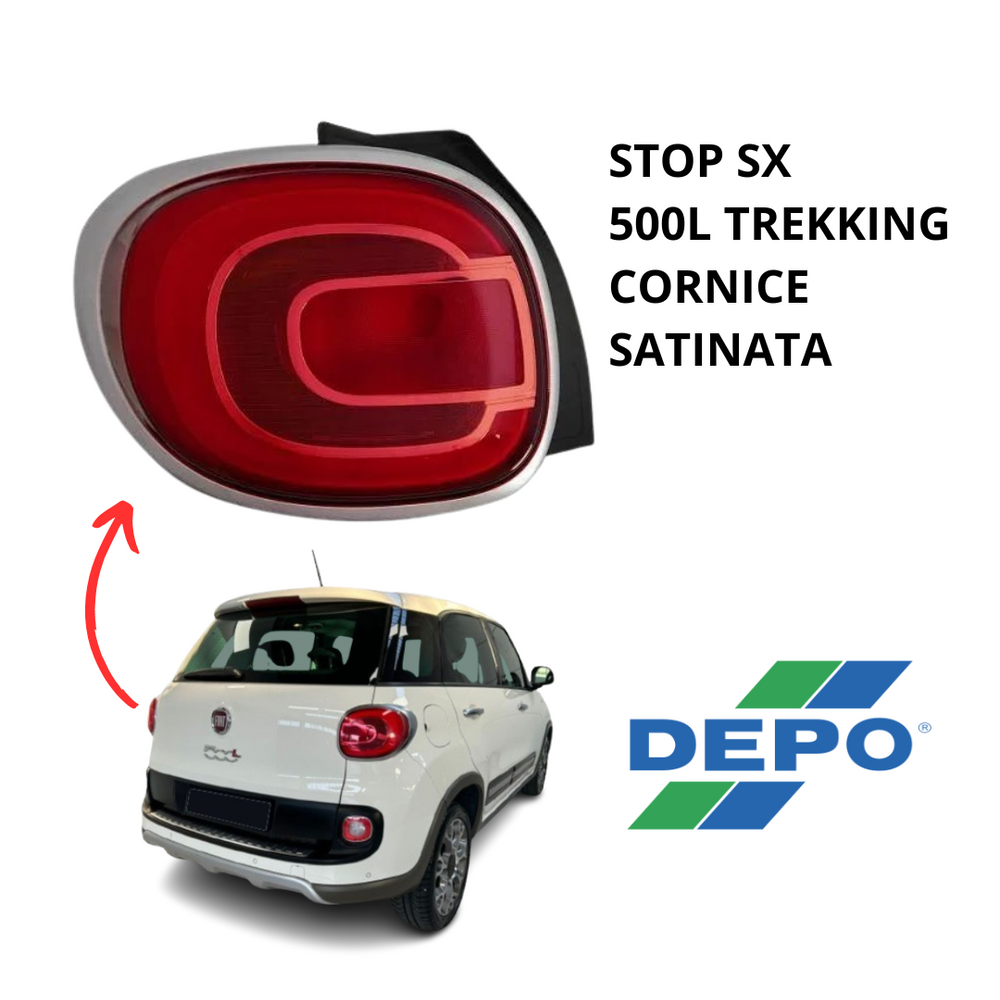 FANALE FARO POSTERIORE STOP SX CON CORNICE SATINATA FIAT 500L TREKKING DAL 2012