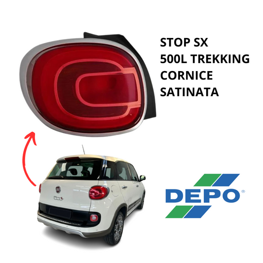 FANALE FARO POSTERIORE STOP SX CON CORNICE SATINATA FIAT 500L TREKKING DAL 2012