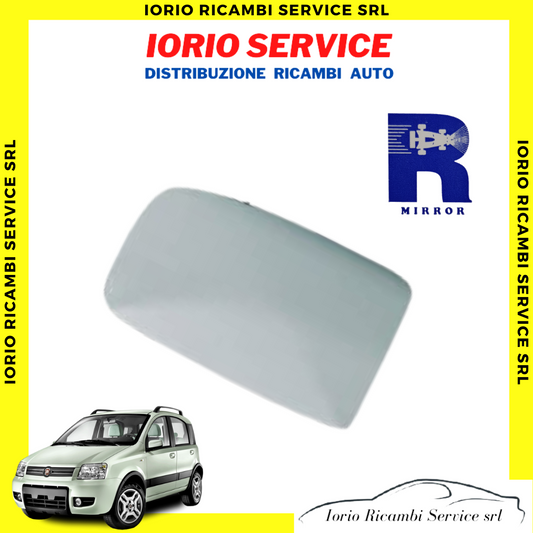 PIASTRA SPECCHIO TERMICO DESTRO CON VETRO FIAT PANDA 169 2003>2008 SPECCHIETTO