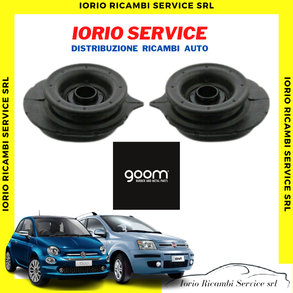 2 SUPPORTI AMMORTIZZATORI ANTERIORI FIAT 500 PUNTO 188 PANDA 169 IDEA YPSILON