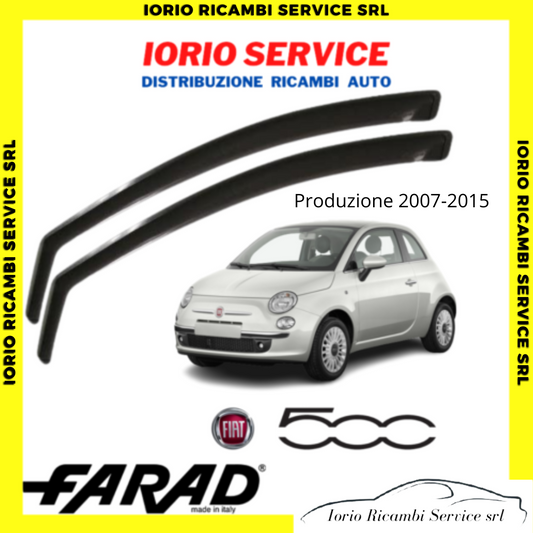 DEFLETTORI ARIA per FIAT 500 2007-2015 originali FARAD fumè ANTITURBO ANTIVENTO