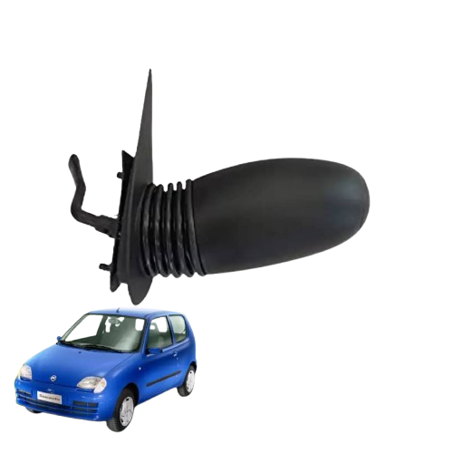 SPECCHIETTO RETROVISORE FIAT 600 SEICENTO SINISTRO COMPLETO MANUALE NERO