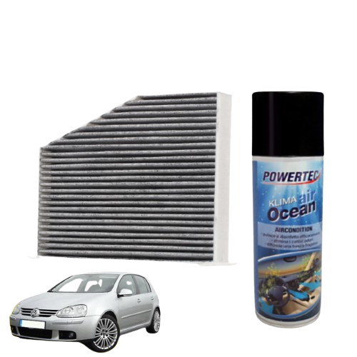 FILTRO ABITACOLO ANTIPOLLINE ARIA CONDIZIONATA VOLKSWAGEN GOLF V + IGIENIZZANTE