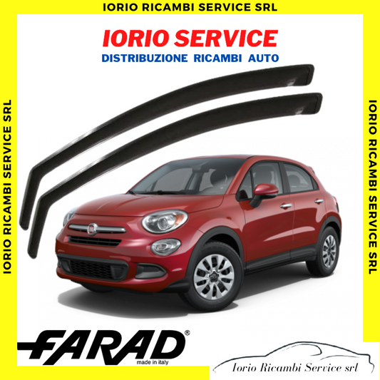 DEFLETTORI ARIA per FIAT 500X dal 2014 FARAD fumè ANTITURBO ANTIVENTO