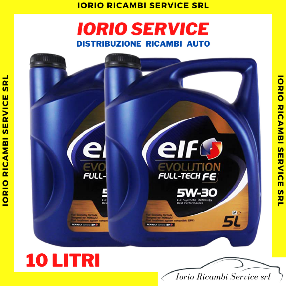 10 LITRI ELF EVOLUTION FULL-TECH FE 5W30 OLIO MOTORE PER RENAULT DPF FAP C4
