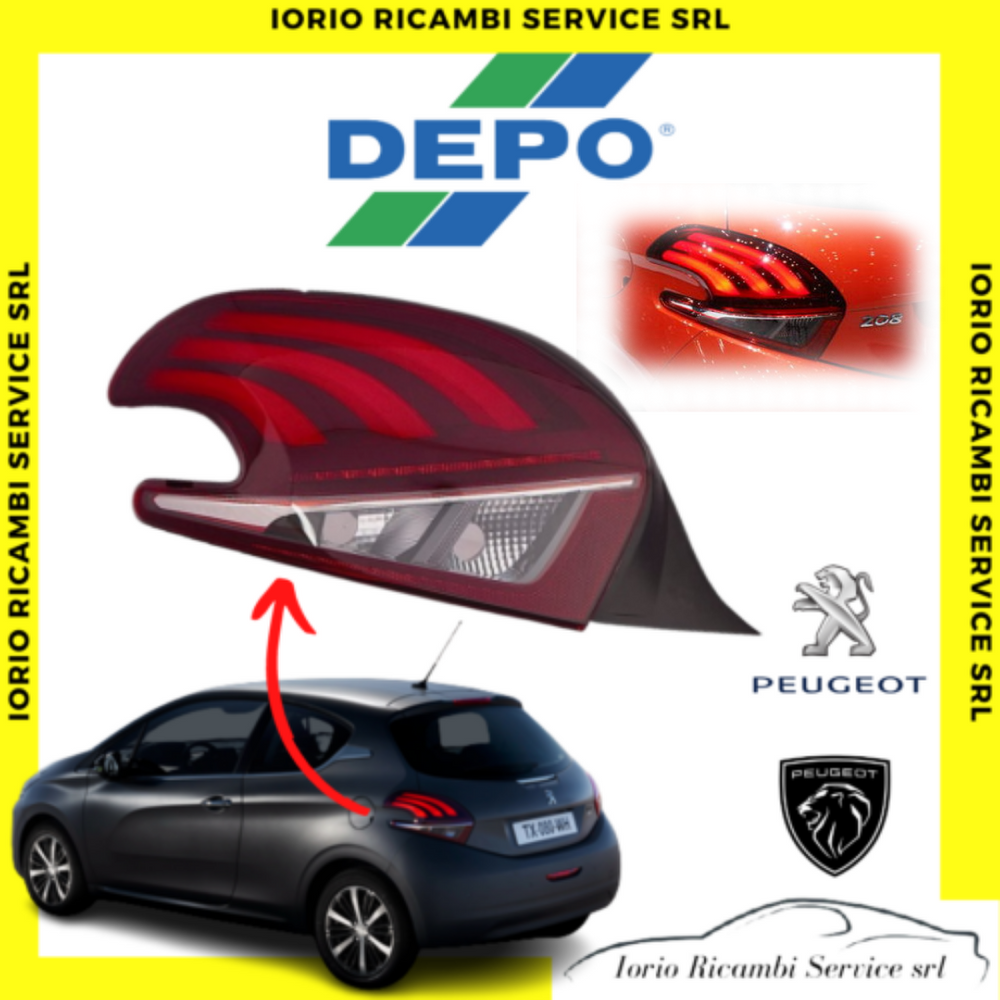 FARO FANALE POSTERIORE STOP CON LED SINISTRO PEUGEOT 208 RESTYLING 2015>2019