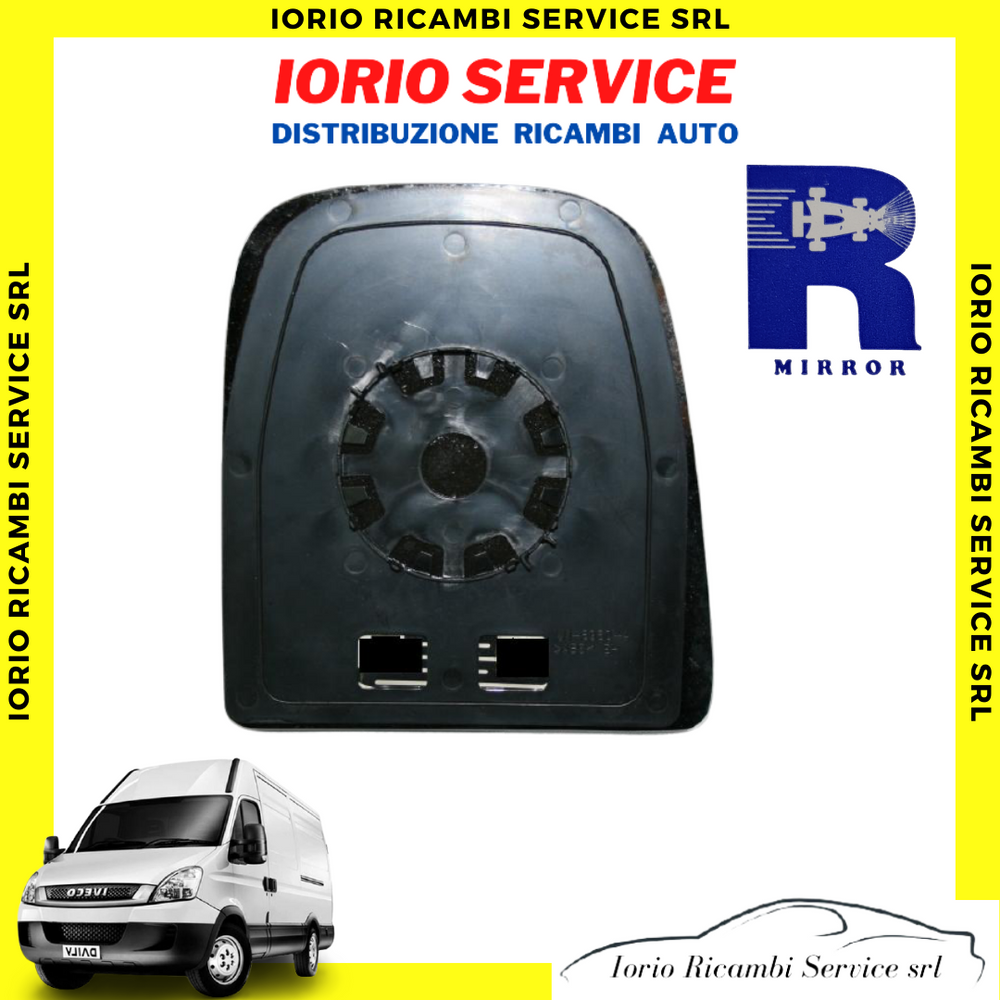 PIASTRA SPECCHIO SUPERIORE DESTRO ATT. ORIG. IVECO DAILY 4 IV 5 V VETRO