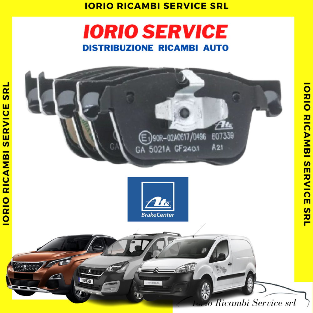 PASTIGLIE FRENI ATE ANTERIORI NUOVA PEUGEOT 3008 II  2016 PARTNER BERLINGO  2018