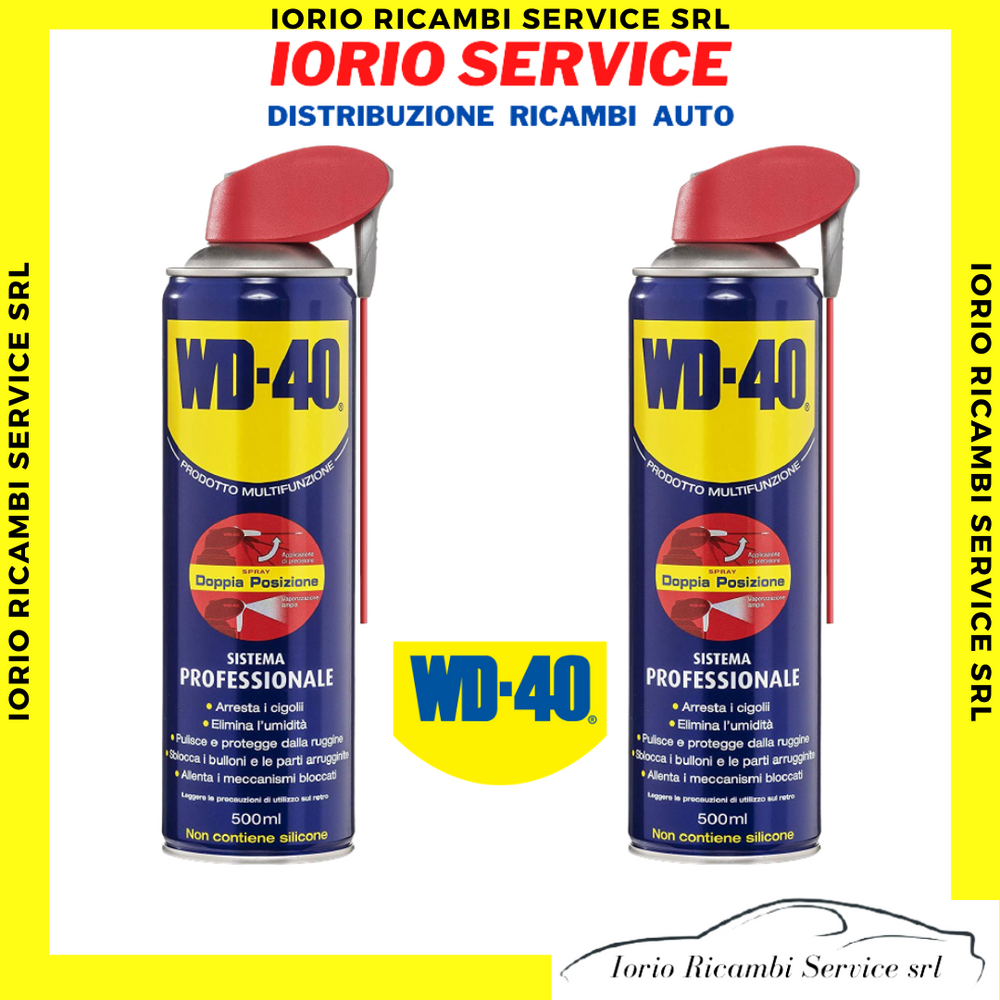 WD40 SVITOL PROFESSIONALE LUBRIFICANTE SPRAY MULTIUSO DOPPIA AZIONE 1L 2X500 ML