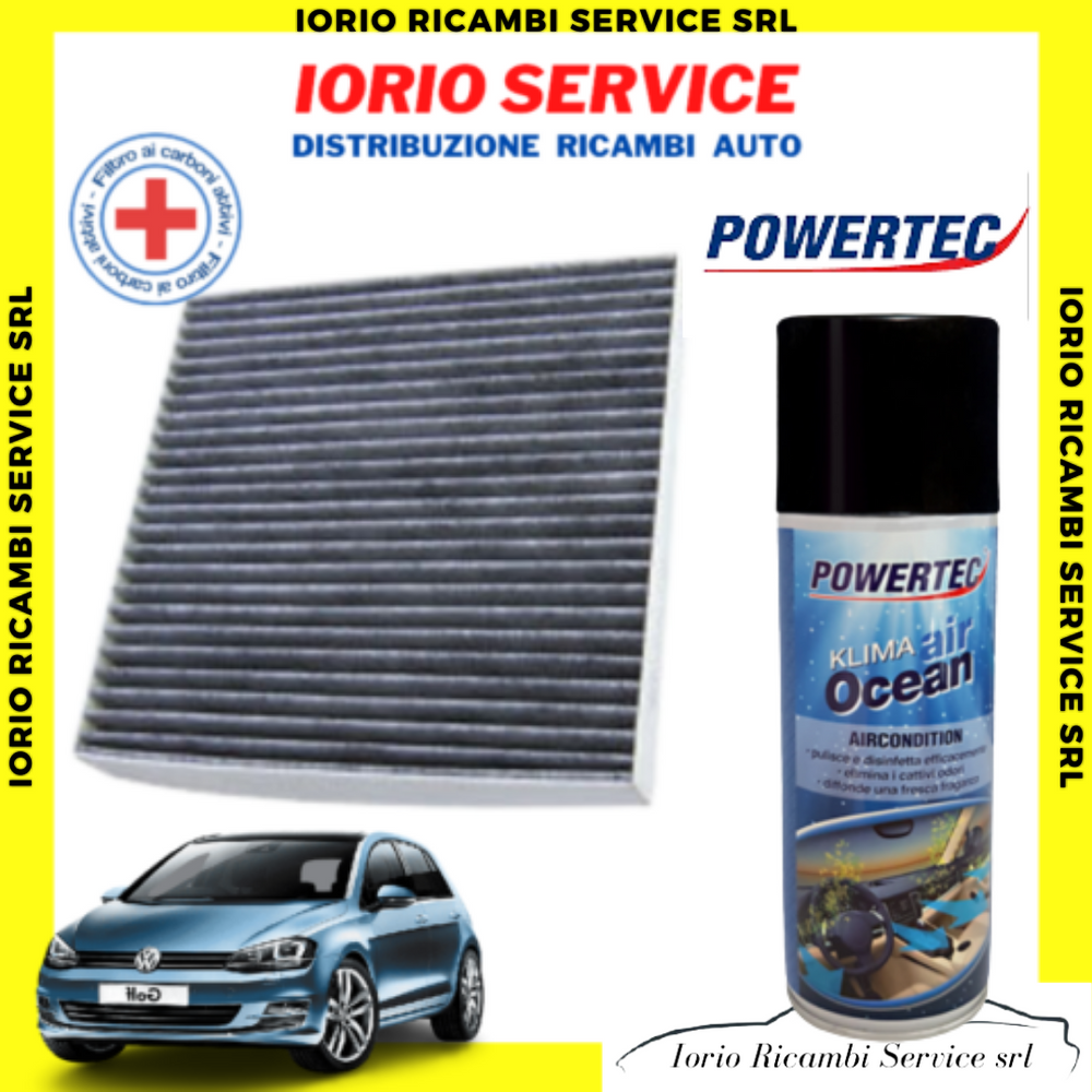 FILTRO ABITACOLO ANTIPOLLINE GOLF VII AUDI A3 >2012 Q2 + IGIENIZZANTE