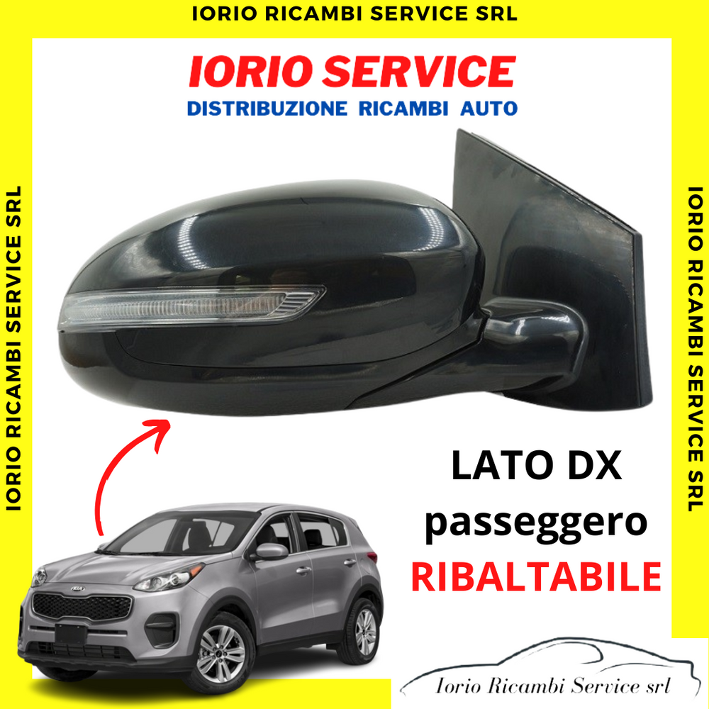 SPECCHIO ELETTRICO TERMICO DESTRO RIBALTABILE KIA SPORTAGE 01/2016 - 08/2018