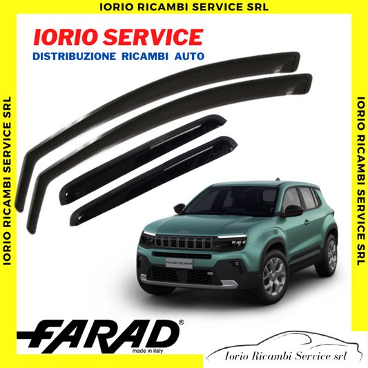 KIT SET 4 DEFLETTORI ARIA per JEEP AVENGER  2023 FARAD fumè ANTITURBO ANTIVENTO