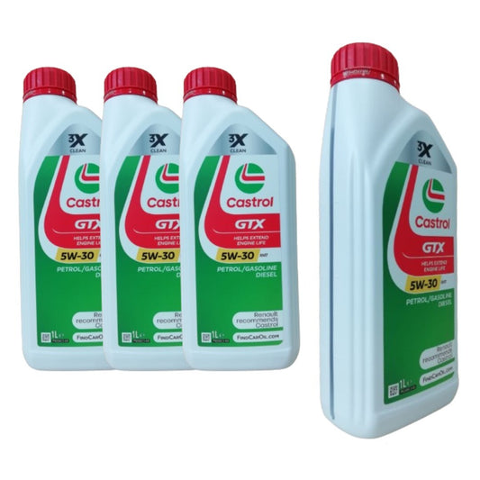4 LITRI OLIO MOTORE CASTROL GTX 5W30 RN17 HELPS EXSTEND ENGINE LIFE DIESEL A3/B4