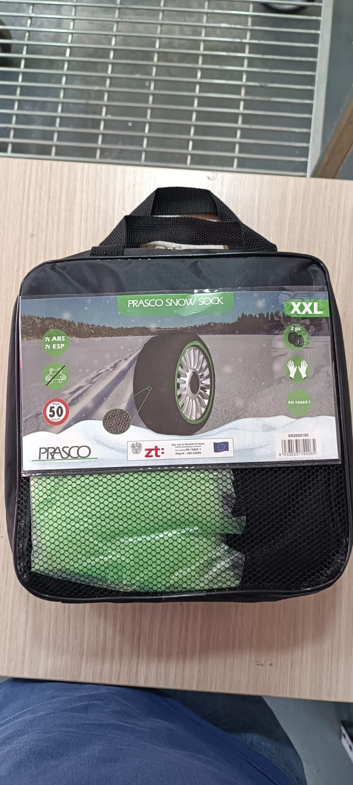 CALZE DA NEVE OMOLOGATE TAGLIA XXL (2XTRA LARGE) MONTAGGIO RAPIDO E RESISTENTI