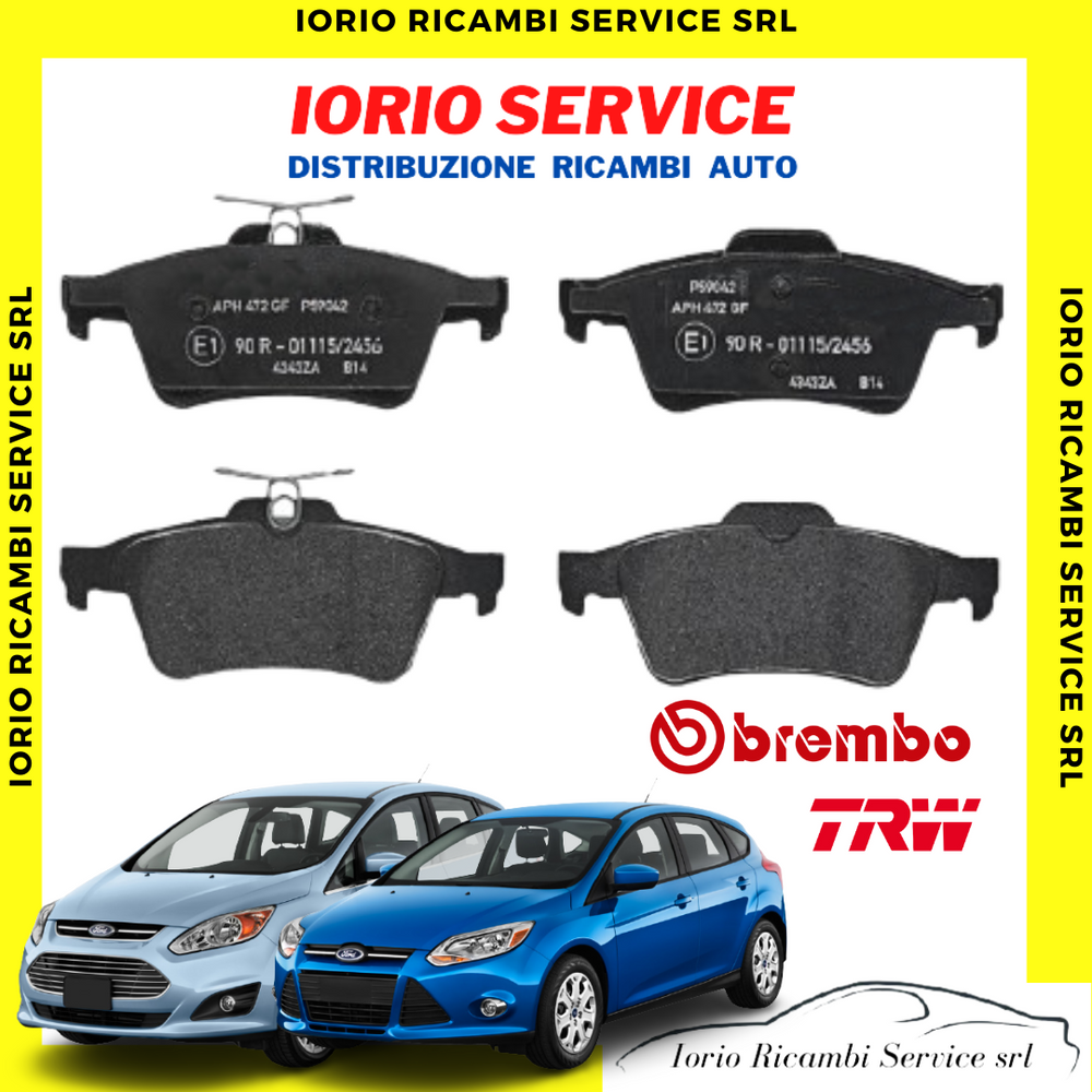 PASTIGLIE FRENI BREMBO/TRW POSTERIORI FORD FOCUS 2 II 3 III  C MAX I II