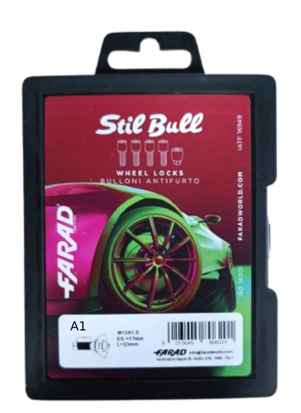 KIT 4 BULLONI ANTIFURTO AUTO per LANCIA DELTA III 3 CERCHI IN LEGA FARAD