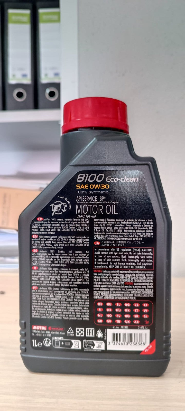 4 LITRI MOTUL 8100 ECO-CLEAN 0W30 ACEA C2 OLIO MOTORE 100% SINTETICO