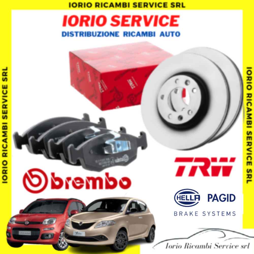 DISCHI VENTILATI + PASTIGLIE FRENO ANT FIAT PANDA 312 YPSILON 312 0.9 BZ 1.3 MJT