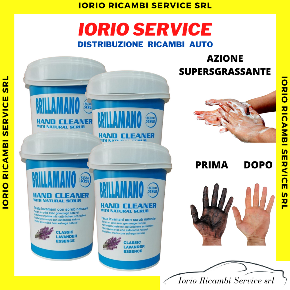4 CONFEZIONI PASTA LAVAMANI BRILLAMANO DA 4KG SUPERSGRASSANTE ICR MADE IN ITALY