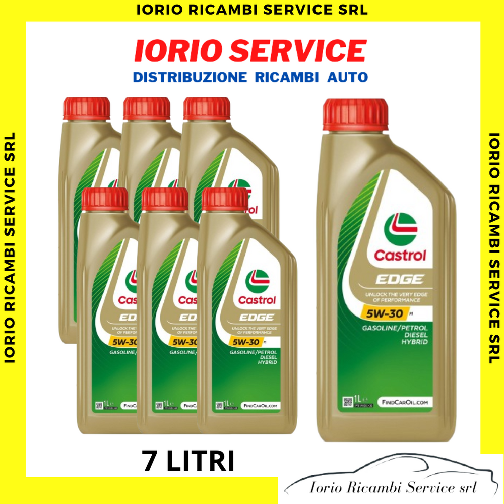 7 LITRI OLIO MOTORE CASTROL EDGE 5W30 LL BENZINA - DIESEL - HYBRID - ACEA C3