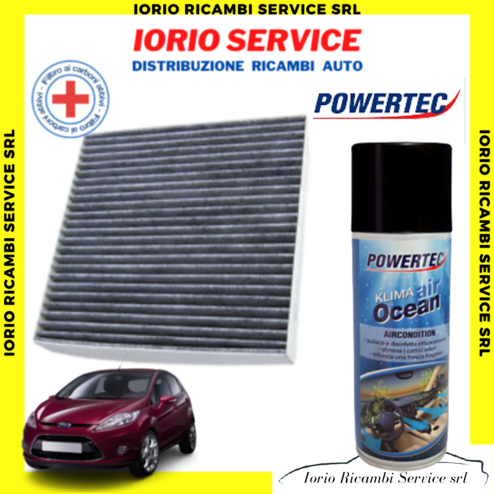 FILTRO ABITACOLO ANTIPOLLINE FORD FIESTA VI 2008>2016 B-MAX + IGIENIZZANTE