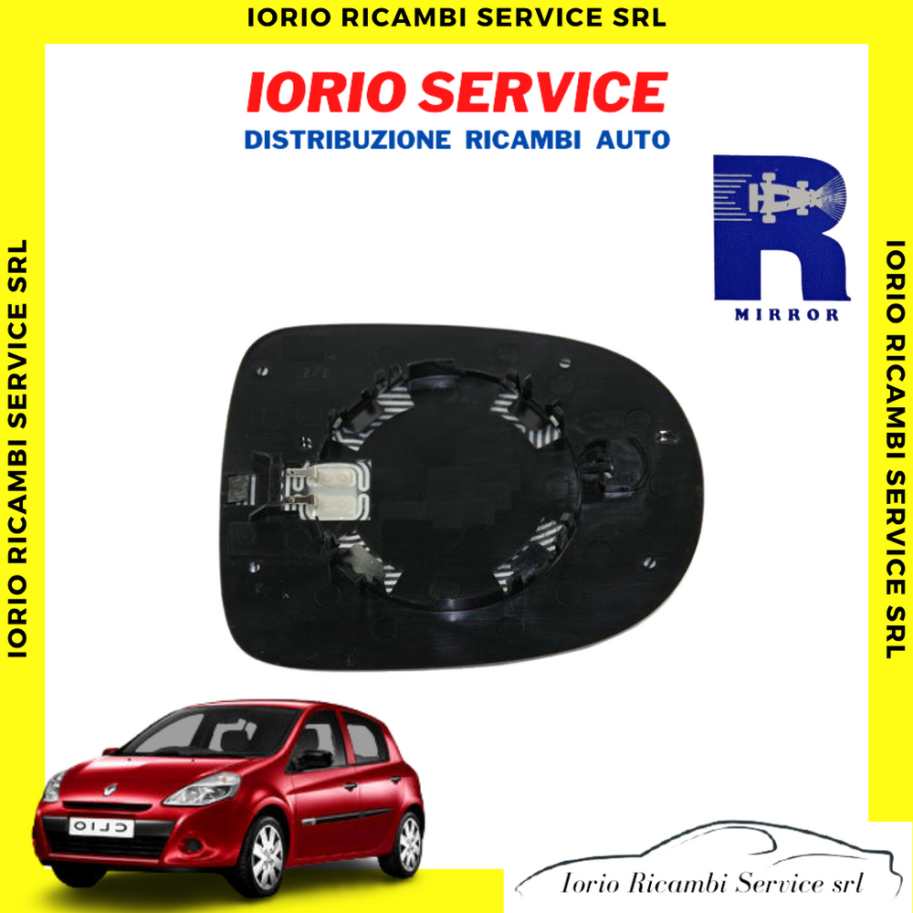 PIASTRA SPECCHIO ASFERICO TERMICO SINISTRO RENAULT CLIO 09>12 TWINGO 12>14 VETRO