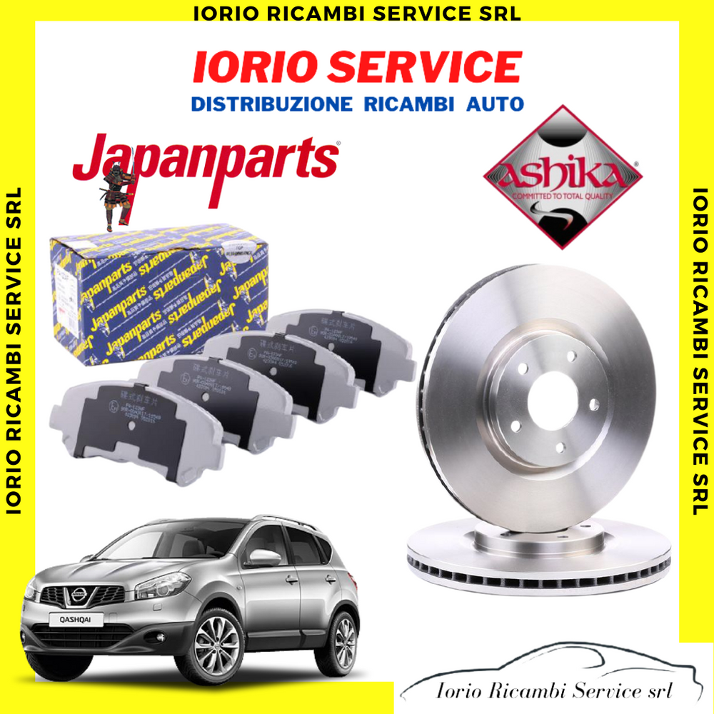 KIT DISCHI FRENO + PASTIGLIE JAPANPARTS NISSAN QASHQAI 1A SERIE *DISCO 320 MM*