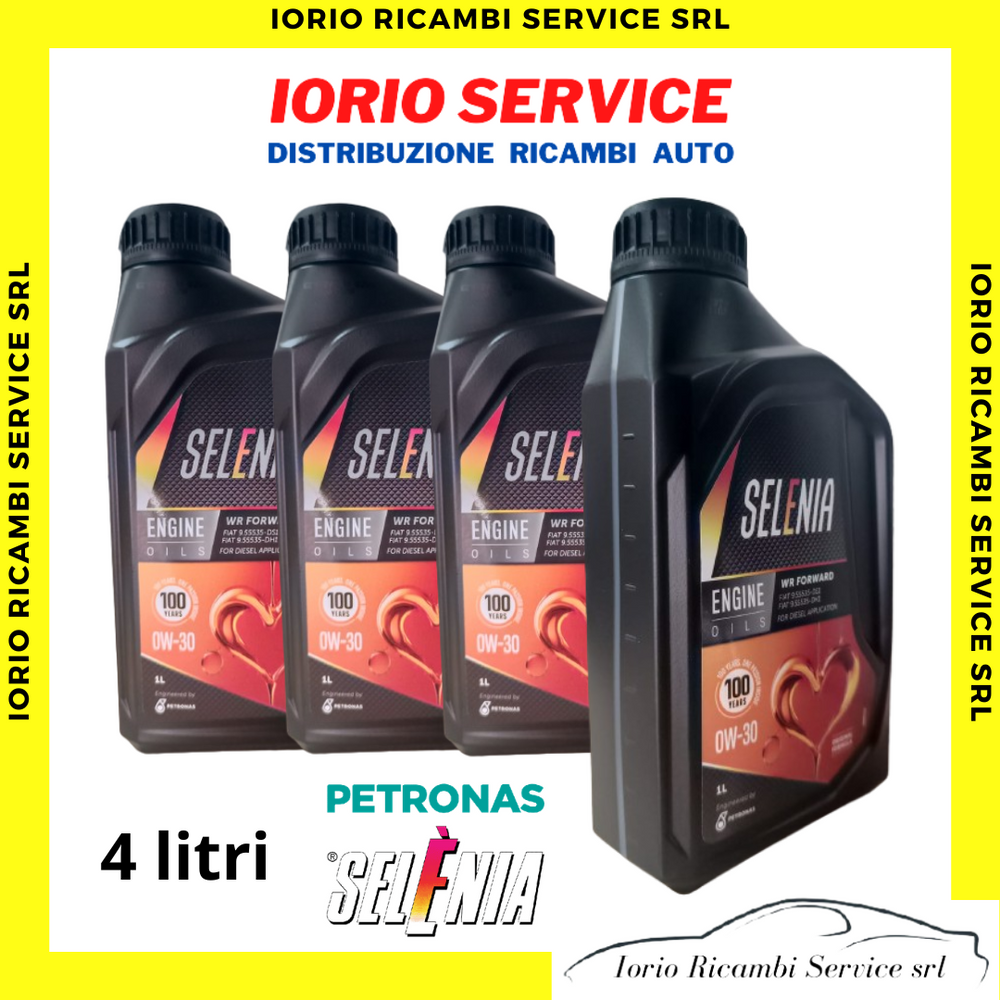 4 LITRI SELENIA OLIO MOTORE WR FORWARD 0W30 C2 FIAT 9.55535-SD1 DIESEL E5 E6