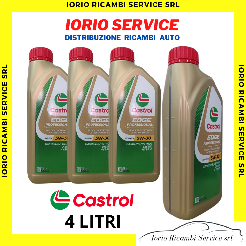 4 LITRI CASTROL 5W-30 EDGE PROFESSIONAL LONGLIFE III OLIO MOTORE VW 504/507/C30